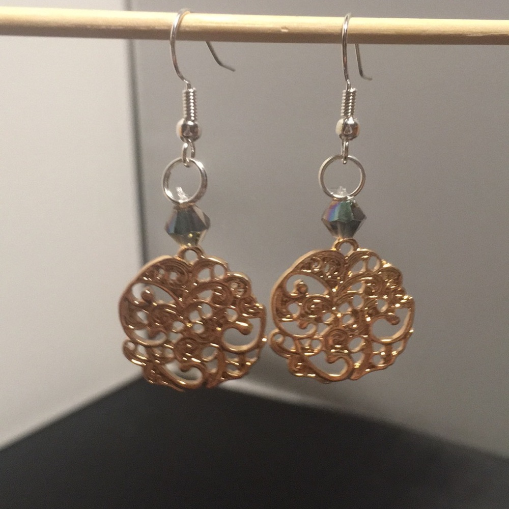 HANDMADE Gold Design Earrings